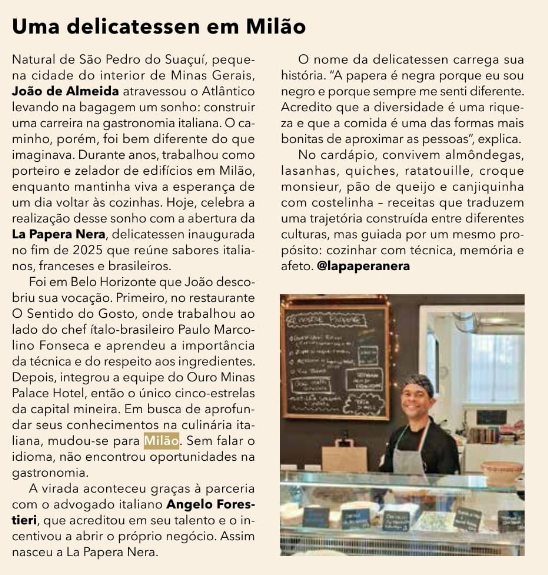 Articolo del giornale aQuadra di San Paolo su La Papera Nera